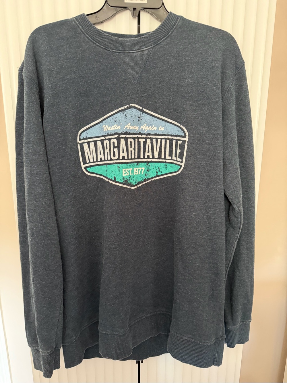 Margaritaville Men's Slate Blue Graphic Crewneck Sweatshirt XL